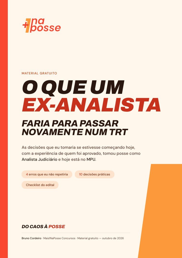 Capa do material O que um ex-analista faria para passar novamente num TRT